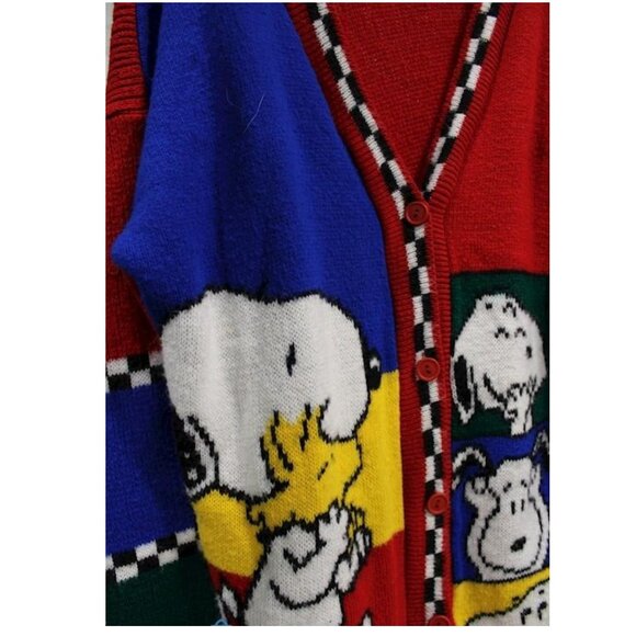 Vintage Snoopy & Friends Peanuts Cardigan Sweater Woodstock - Picture 8 of 11